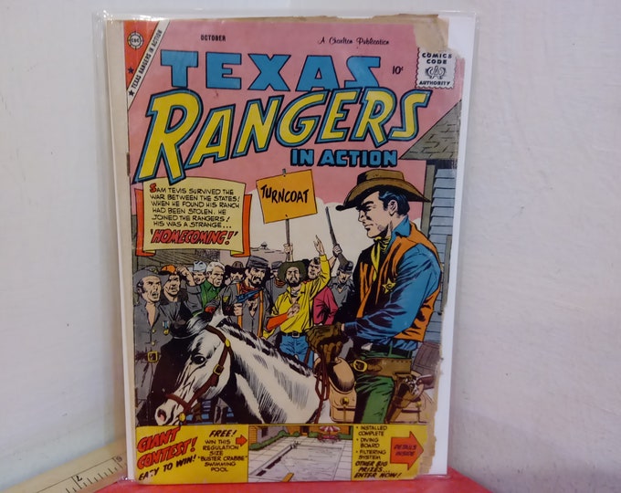 Vintage Comic Books, Charlton Comic Books, Texas Rangers, Gene Autry, Range Busters, and Outlaws of the West, 1950's