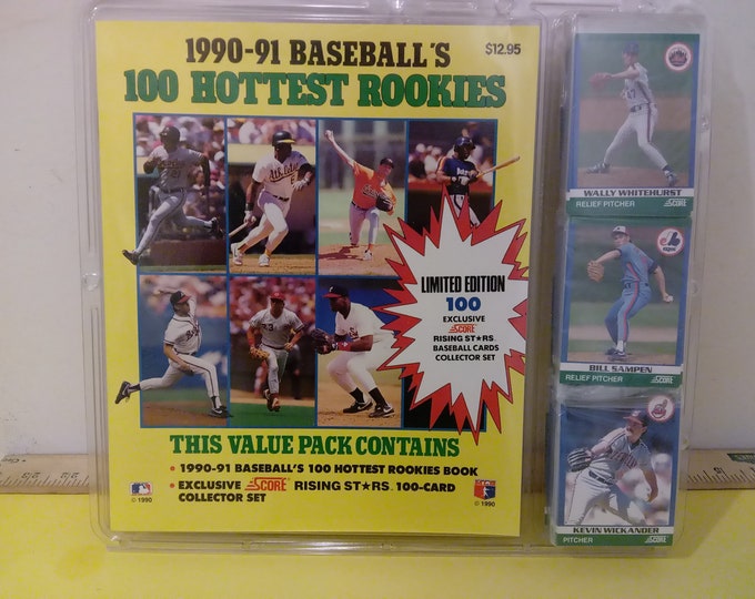 Score 1990-91 Hottest Rookies Baseball Factory Sealed 100 Cards with Book, 1991