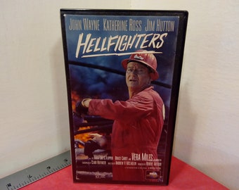 Vintage VHS Movie Tape, Hellfighters, His Private Secretary, or The Fighting Seabees, John Wayne, 1990's~