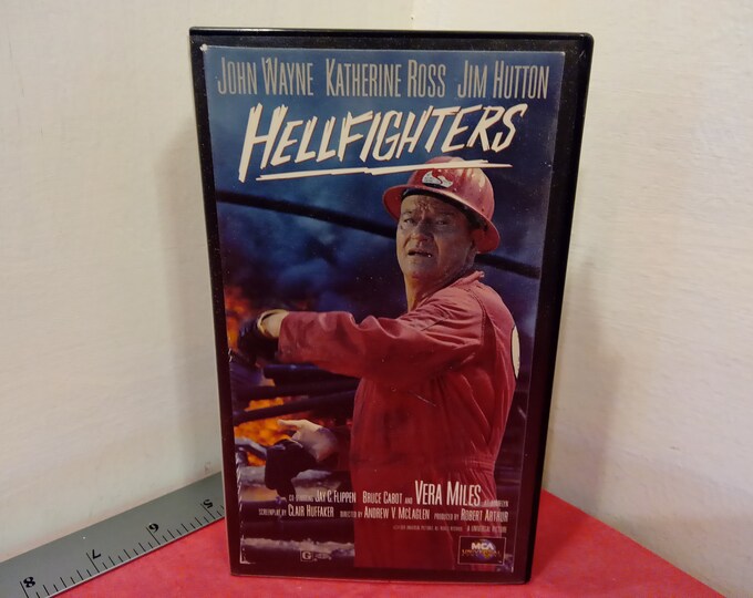 Vintage VHS Movie Tape, Hellfighters, John Wayne, 1991~