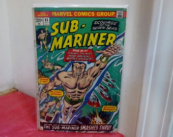 Vintage Comic Books, Marvel Comic Books, Sub-Mariner, 1970's