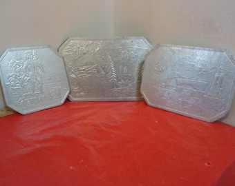 Vintage Pot Trivets, Trivets from 350th Champlain Anniversary Celebration, 1959