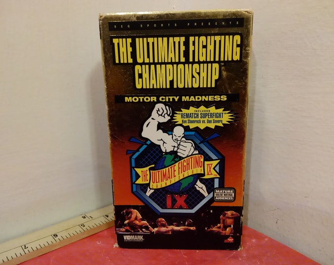 Vintage VHS Tape Set, The Ultimate Fighting Championship Motor City Madness IX, 1996~