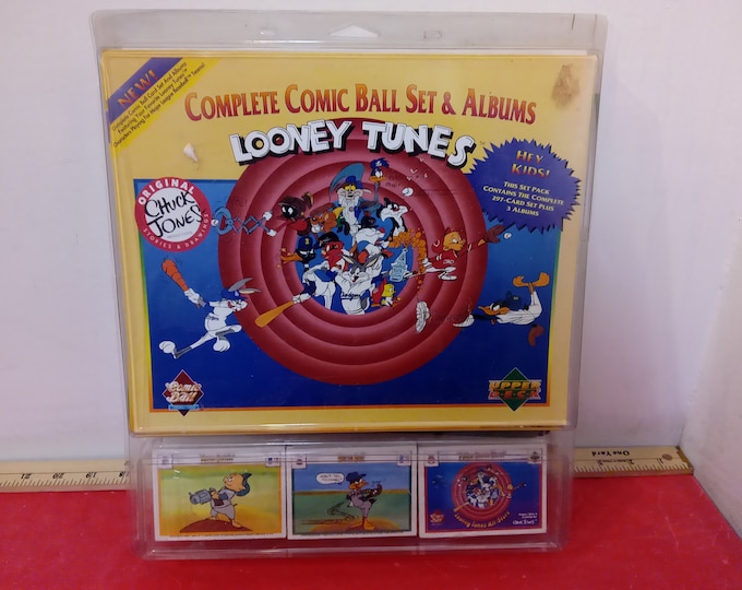 Vintage Comic Ball Cards, Looney Tunes Ball Card Set by Upper Deck, 1991