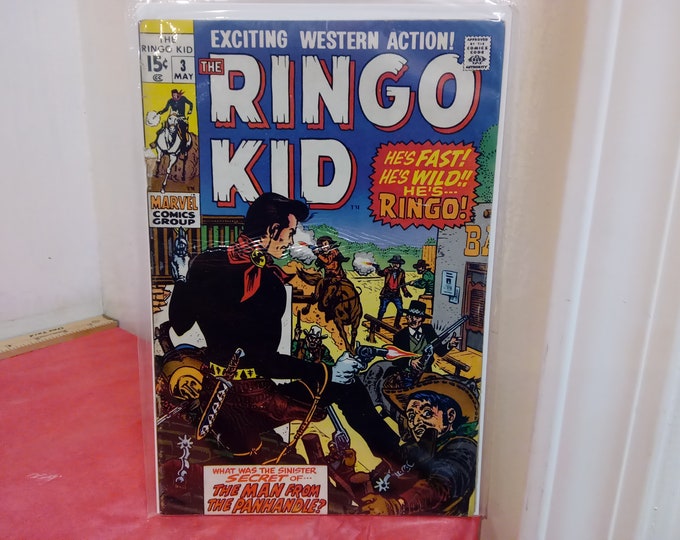 Vintage Comic Books, Marvel and Atlas Comic Books "The Outlaw Kid" and "The Ringo Kid", .10 and .15 Cent Comic Books 1970's or Earlier