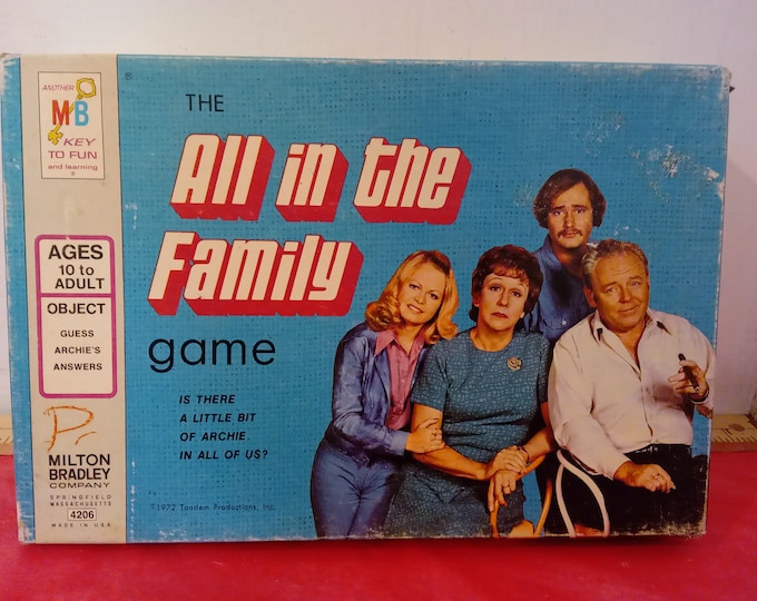 Vintage Family Game, All in the Family Game by Milton Bradley, 1972#