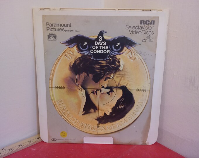 Vintage Video Disc Movie, 3 Days of the Condor by RCA Select Vision Video Discs, 1980's