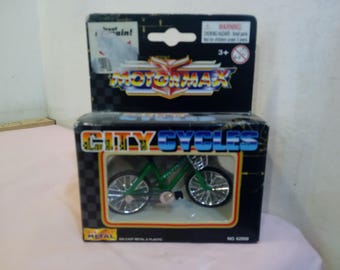 Vintage Diecast Metal and Plastic Bicycles, Motor Max "City Cycles", 1980's