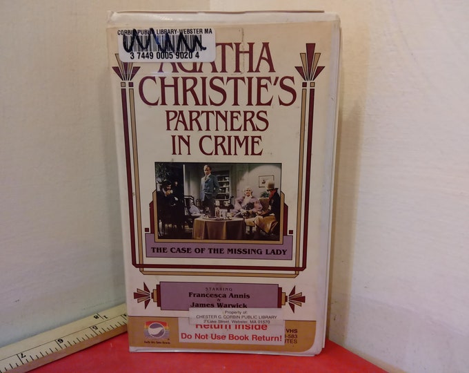 Vintage VHS Movie Tape, Agatha Christie's Partners in Crime, Francesca Annis, 1985~