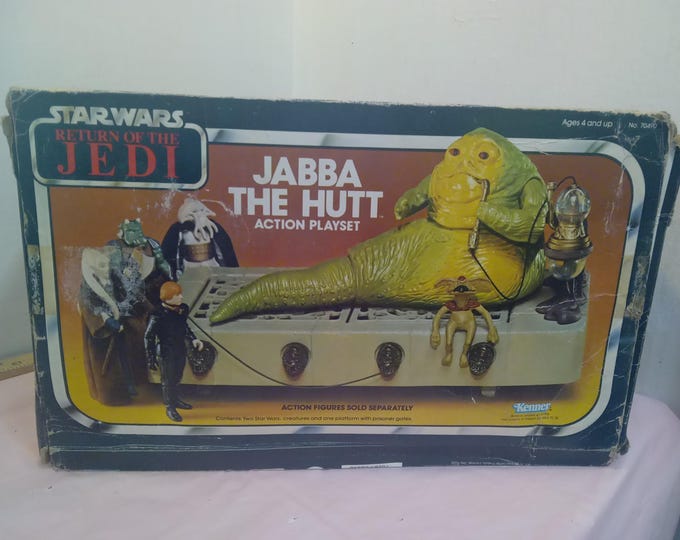 Vintage Action Playset, Star Wars "Return of the Jedi" Jabba the Hutt Action Playset by Kenner, Brand new in Box, 1983#
