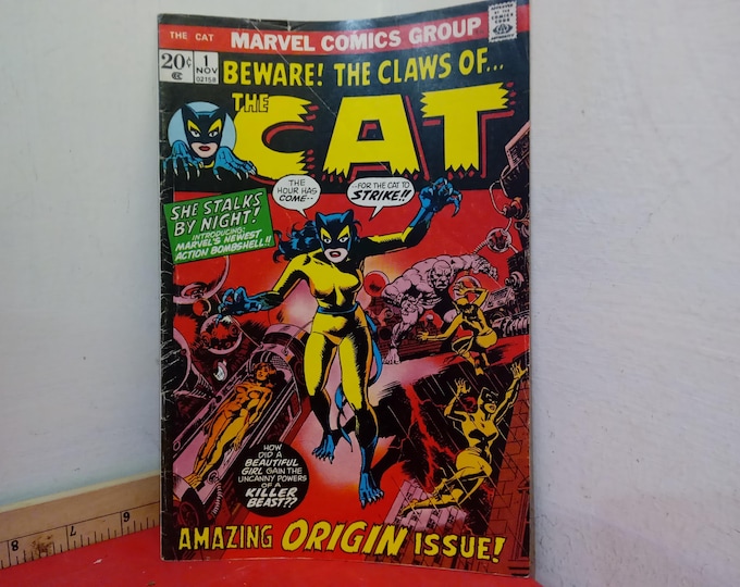 Vintage Marvel Comic Books, The Cat #1, 1970's