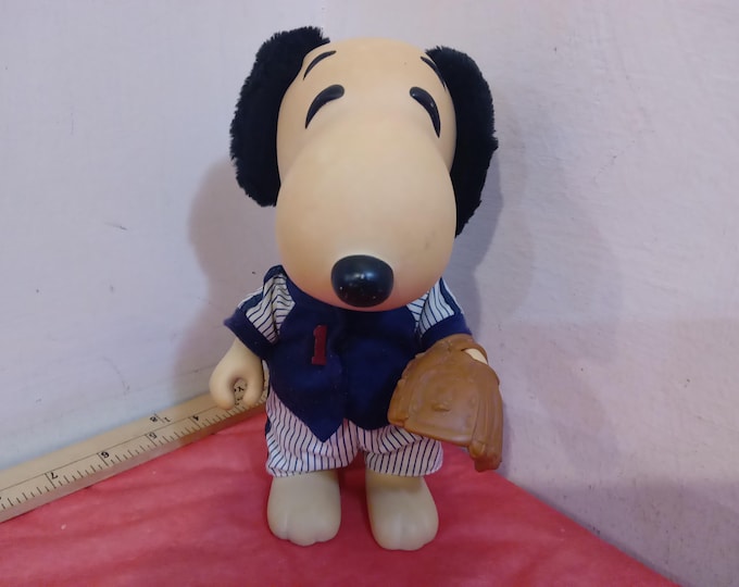 Vintage Plastic and Plush Toys, Peanuts Snoopy, Met Life Snoopy, JC Penney Penelope Peacock, or Baldy Beanie Toy