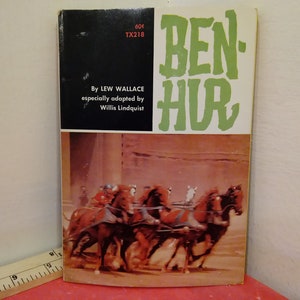 Vintage Softcover Book, Ben-Hur, Ben Wallace, Scholastic Book Services, 1969
