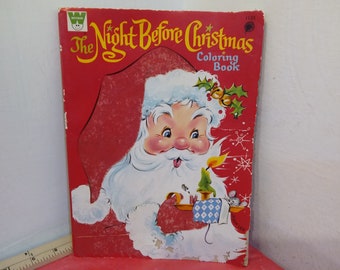 Vintage Coloring and Activity Books, McCall-Kirksey Funeral Home Story and Activity Books and The Night Before Christmas Coloring Book