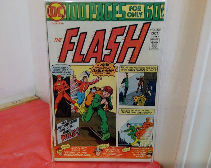 Vintage Comic Books, DC Comics "Flash" #129, #229 and #249, 1970's