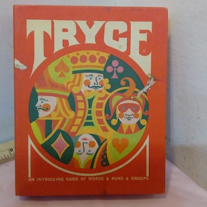 Juegos de cartas antiguos: Tryce, Rook, Flinch, juego de viaje de bingo y Euchre, década de 1970