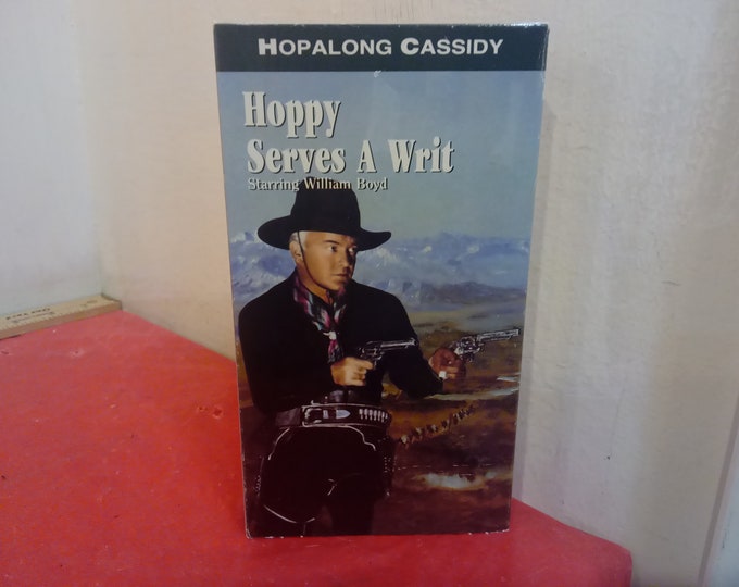 Vintage VHS Movie Tape, Hopalong Cassidy Starring William Bord "Bar 20, Hopalong Cassidy Enters, and Hoppy Serves a Writ", 1992#