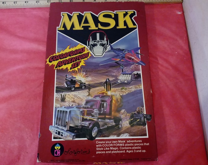 Vintage Colorform Play Set, Mask Colorform Play Set by Kenner, 1985
