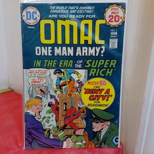 Vintage Comic Books, DC Comics, Omac One Man Army #2, 1970&#39;s