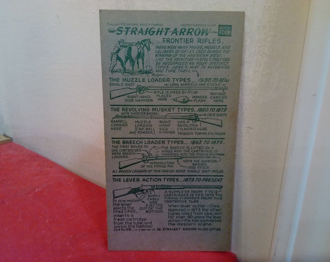 Vintage Reference Card, Nabisco Shredded Wheat "Straight Arrow", Book Three and Four Cards, 1952