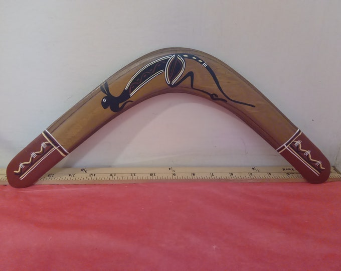 Vintage Boomerang Toy, Hand Crafted and Painted Jumullun Aboriginal Artefacts by Joe Malone
