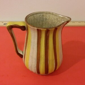 Vintage Ceramic Pitcher, Retro Earth Tone Glazed Ceramic Pitcher made in Japan, 1970&#39;s