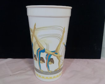Vintage Plastic Sports Cups, McDonald's Olympics Cups with Various Events, Women and Men's Events, 1988#