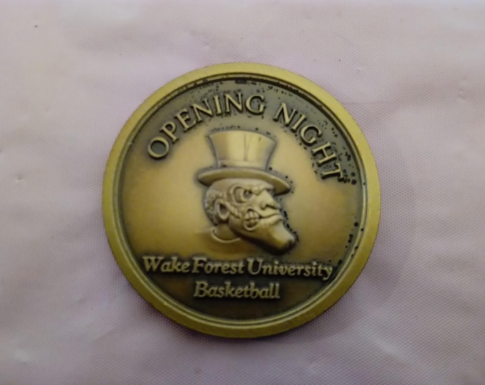 Vintage Sports/Casino Memorabilia, Wake Forest Memorial Coliseum Opening, Horseshoes or Mandalay Bay Gaming Coin, Ceasars Large Dice, 1980's