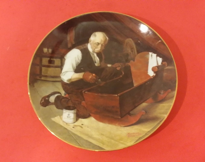 Norman Rockwell, Grandpa's Gift Collector Plate, Edwin M Knowles