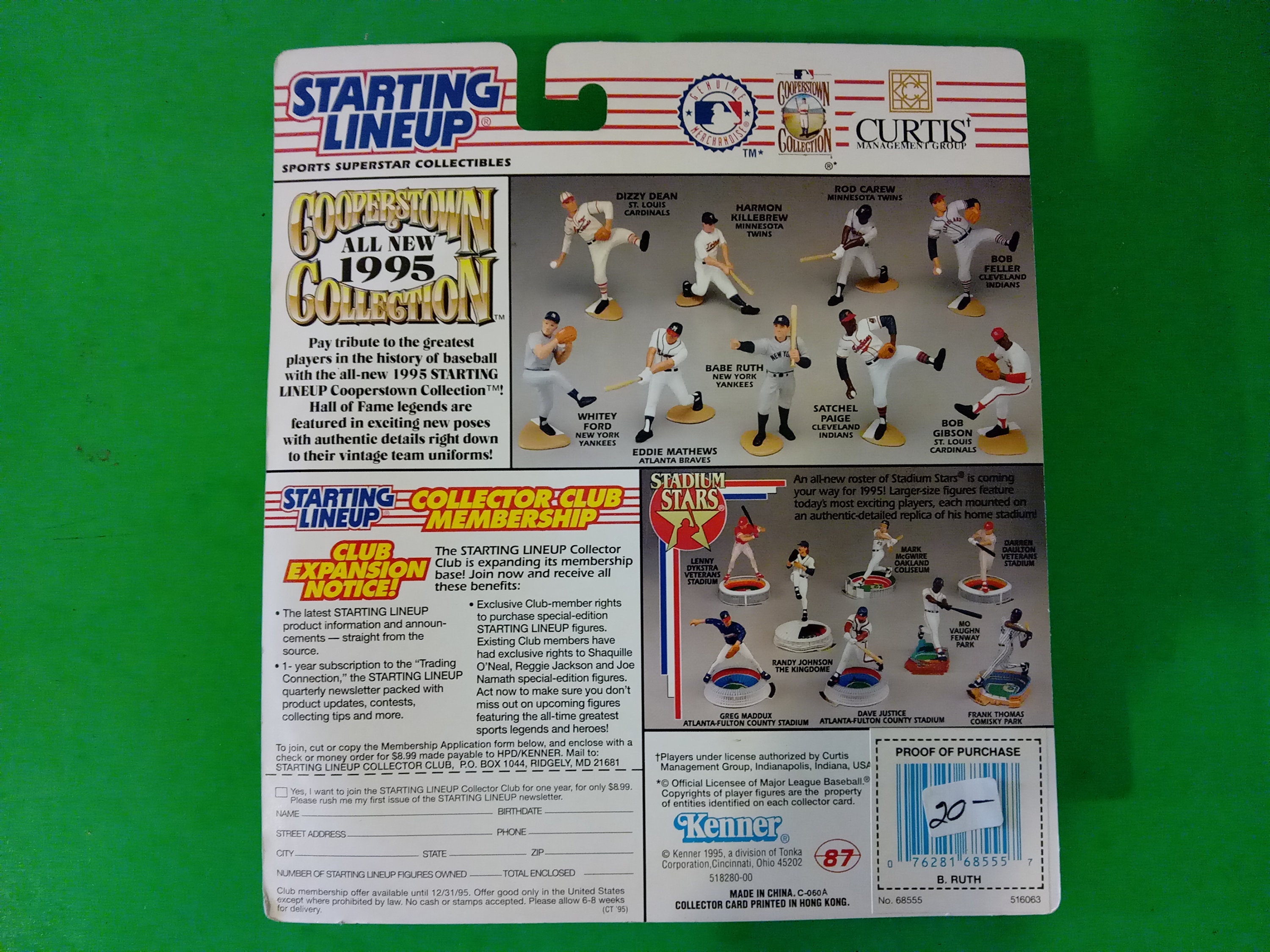 starting lineup babe ruth cooperstown collection