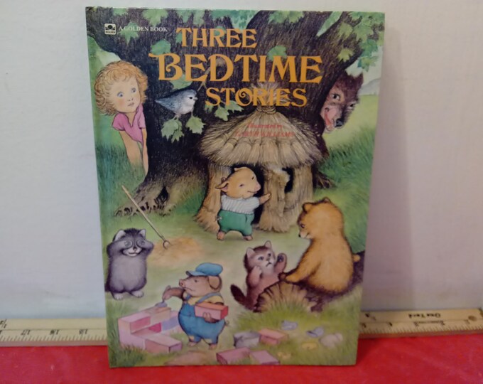Vintage Children's Book, A Golden Book "Three Bedtime Stories", 1980's