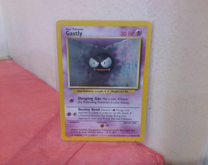 Vintage Trading Collectible Gaming Cards, Pokemon Game Cards, Slowpoke, Gastly, Dark Hypno. Ledian, Weedle, Dark Muk, and Others, 1999-2002