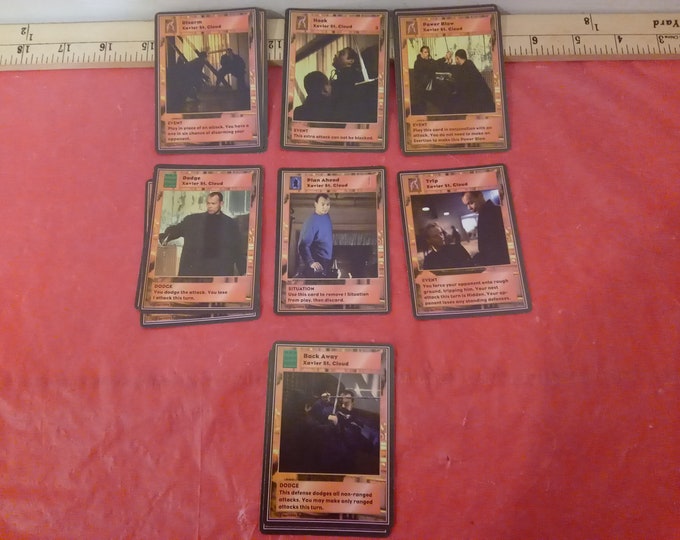 Vintage Card Game, Highlander Card Game Cards, "Xavier St. Cloud Cards", 1990's