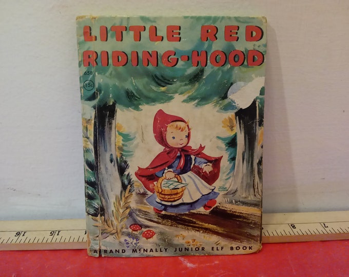 Vintage Children's Book, A Rand McNally Junior Elf Book "Little Red Riding Hood", 1950