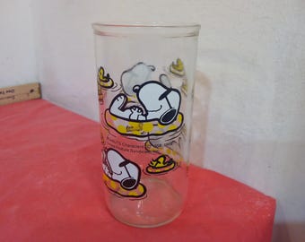 Vintage Collector Glasses, Jam or Jelly Jar Peanut Characters and Hensen, Charlie Brown, Lucy, Snoopy, Kermit, and Muppet Babies