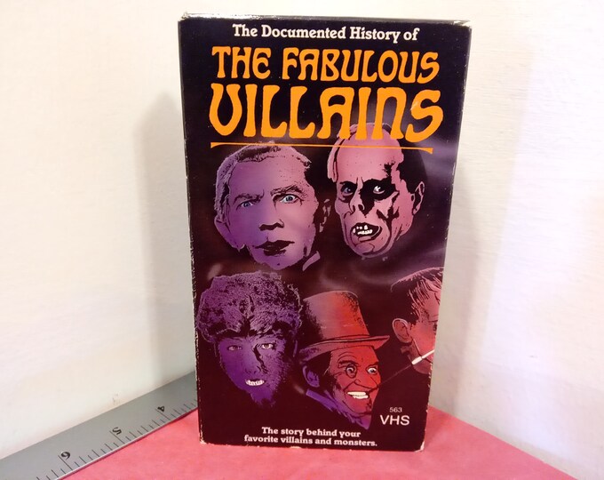 Vintage VHS Movie Tape, The Documented History of The Fabulous Villains , 1989~