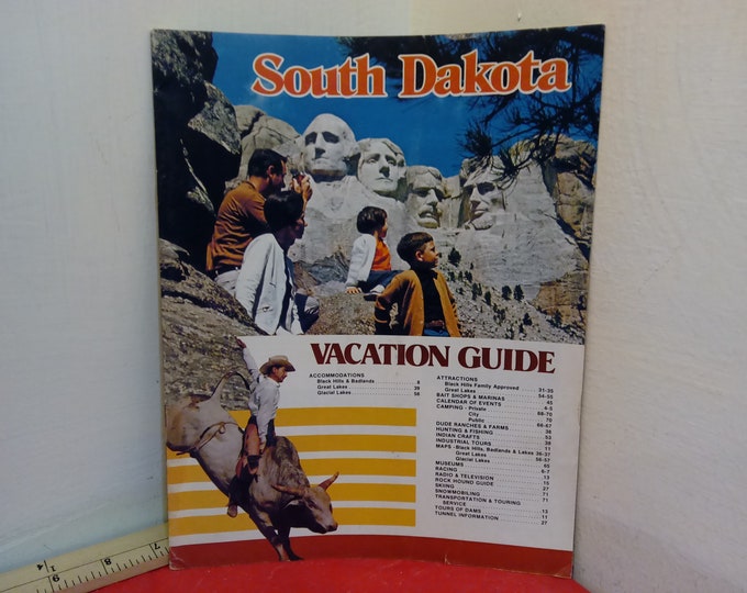 Vintage Travel Memorabilia, South Dakota Vacation Guide, 1977