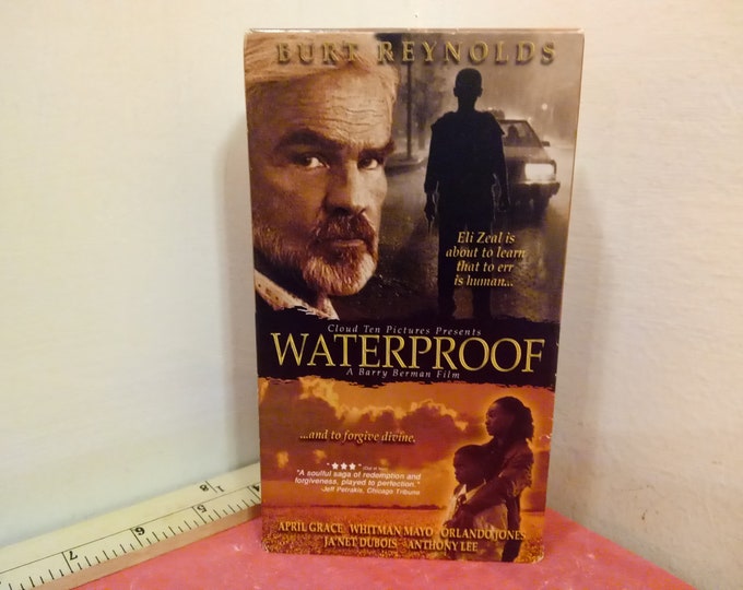 Vintage VHS Movie Tape, Waterproof, Burt Reynolds, 2001~