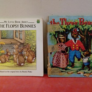 Vintage Kinderbuch, die drei Bären und die Flopsy Hasen, 1950