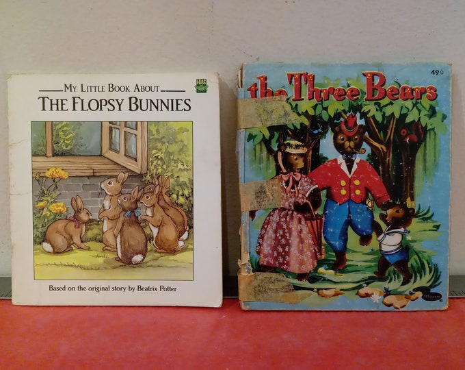 Vintage Children Book, The Three Bears and The Flopsy Bunnies, 1950's