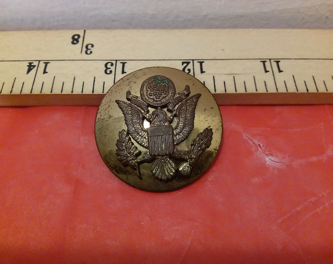 Vintage Medal/Hat Pin, U.S. Army Eagle with Palm Branches Military Pin#p