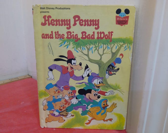 Vintage Children Books, Walt Disney's Books, Peter and the Wolf, Bambi, Sorcerer's Apprentice, Cinderella, Henny Penny and Others, 1970's