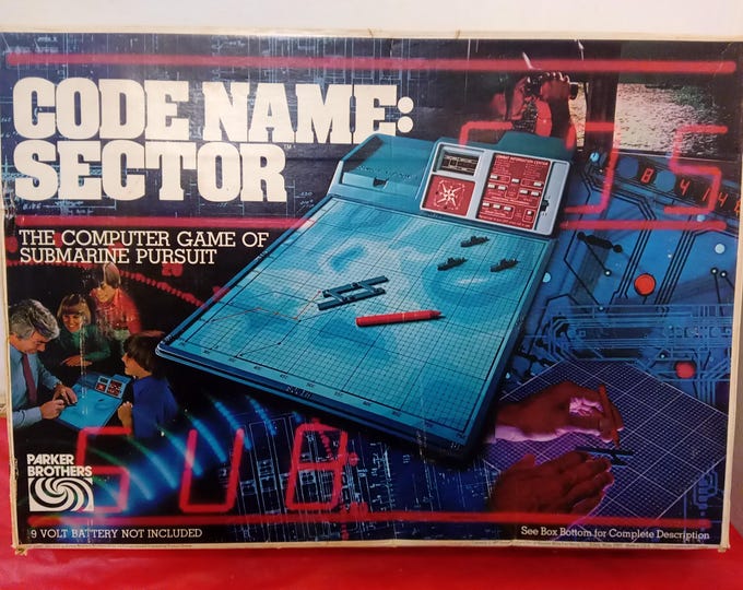Vintage Electronic Game, Code Name: Sector "The Computer Game of Submarine Pursuit" by Parker Brothers, 1972