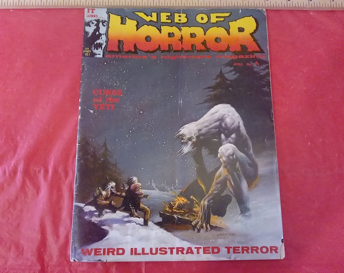 Vintage Comic Book Magazine, Web of Horror America's Nightmare Magazine, No. 3 April 1970