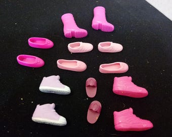 Vintage Barbie or Ken Shoes, Pink Shoes, Pink Heels, White Shoes w/Ice Skates, Black Shoes "Kens", Blue Shoes, or Misc. Shoes