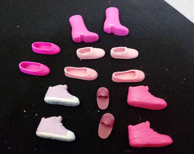 Vintage Barbie or Ken Shoes, Pink Shoes, Pink Heels, White Shoes w/Ice Skates, Black Shoes "Kens", Blue Shoes, or Misc. Shoes