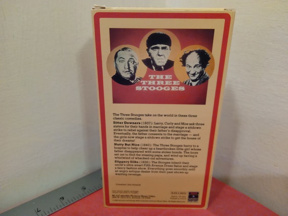 Three Stooges Spiral Notebook Hand Made from Original VHS Tape Movie Cover