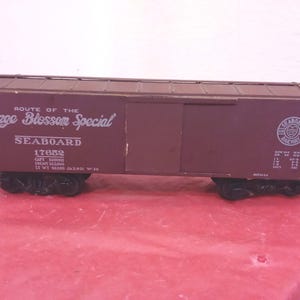 Vintage Toy Train Cars, O Gauge Train Cars and Caboose, Wooden Train Cars
