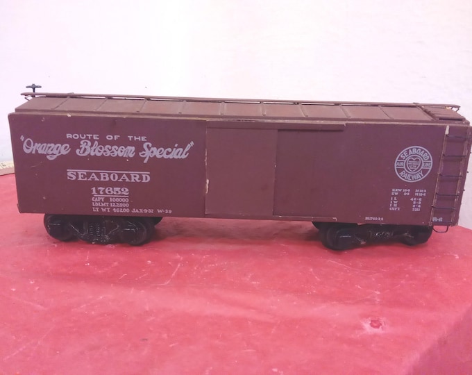 Vintage Toy Train Cars, O Gauge Train Cars and Caboose, Wooden Train Cars