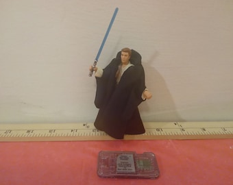Vintage Star Wars Action Figure, Obi-Wan Kenobi and Commtech by Hasbro, 1998